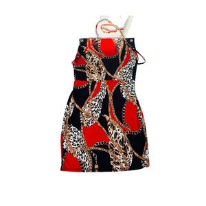 Jasmine Red and Black Mini Dress